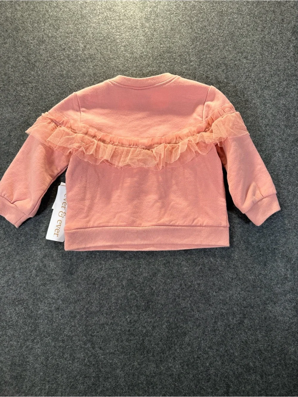 Ever & Ever Girls' Pink Ruffle Sweatshirt